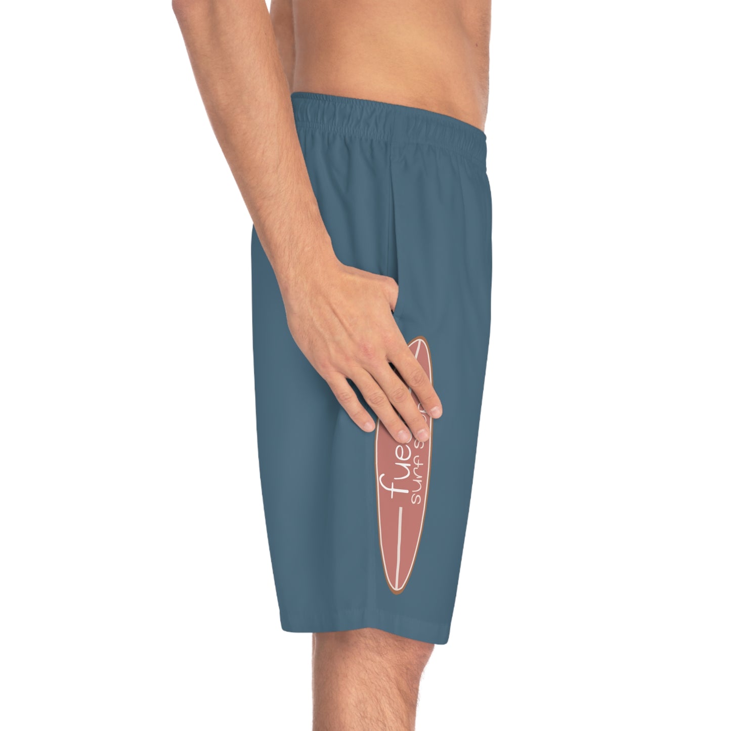 Surfboard Pattern Men's Board Shorts