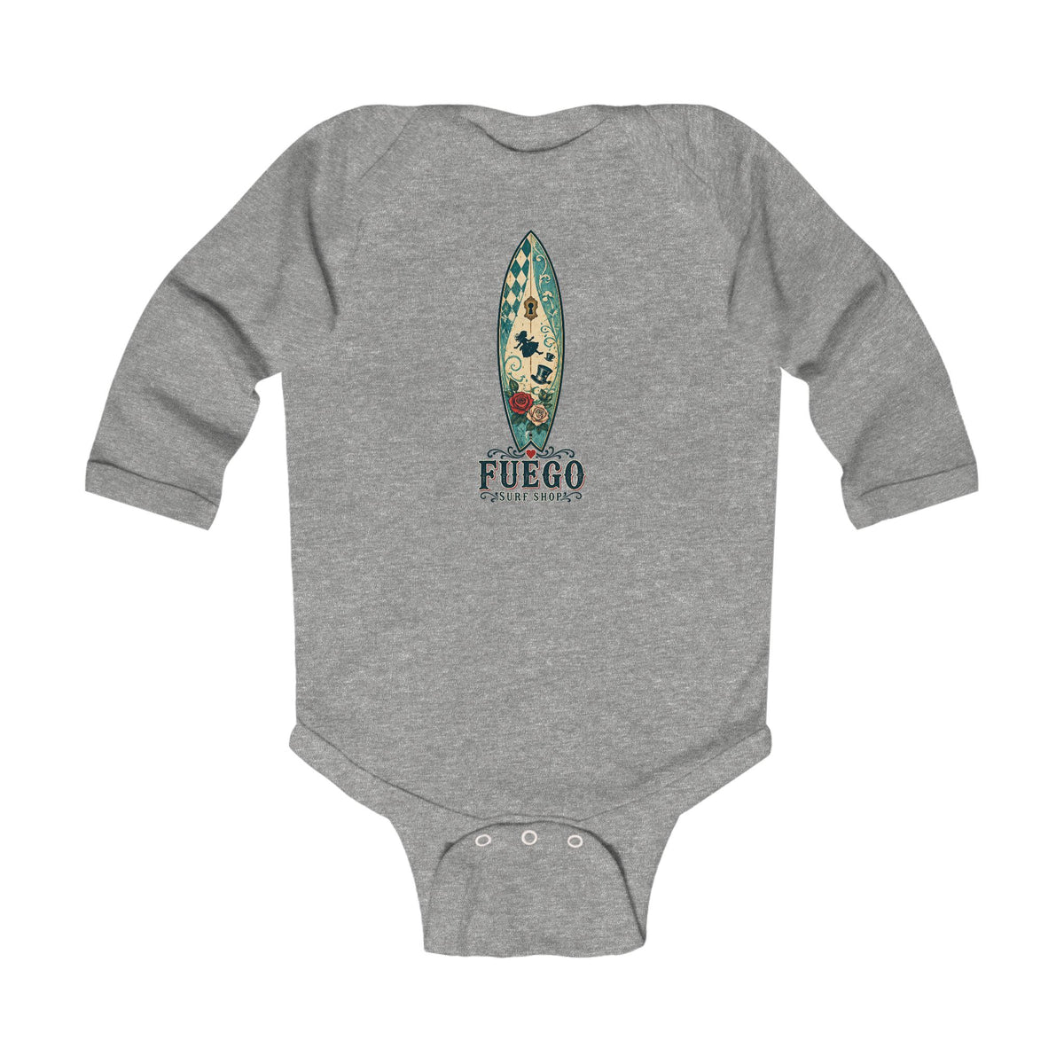 Wonderland Wipeout Long Sleeve Onesie