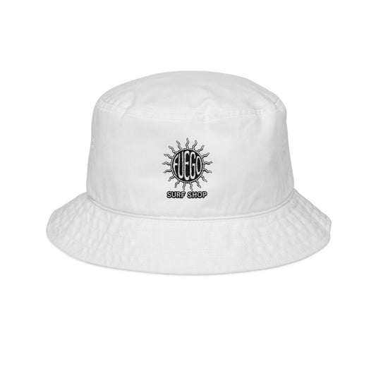 Bucket Hat — Gothic Sun Logo "Self Made" Embroidered Streetwear
