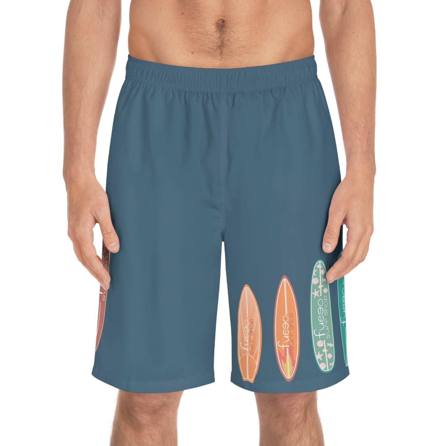 Surfboard Pattern Men's Board Shorts