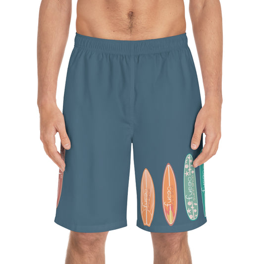 Surfboard Pattern Men's Board Shorts