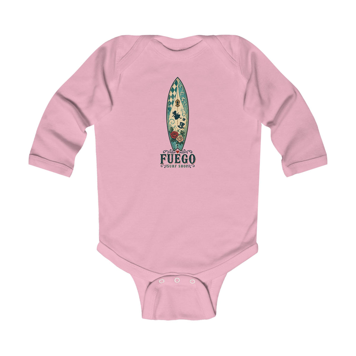 Wonderland Wipeout Long Sleeve Onesie