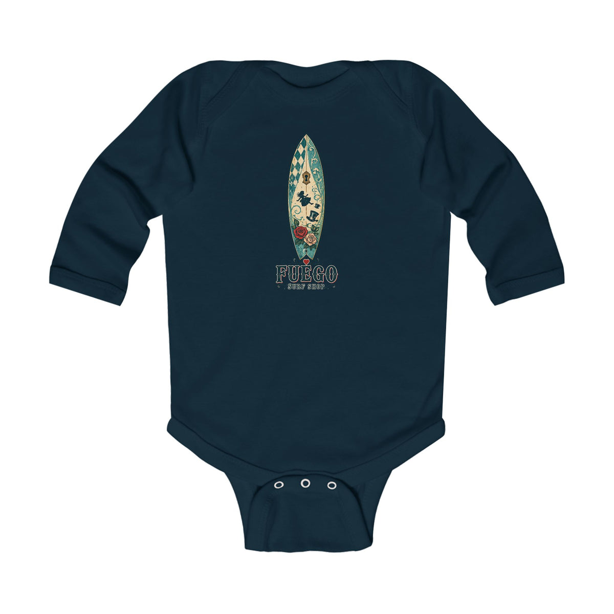 Wonderland Wipeout Long Sleeve Onesie
