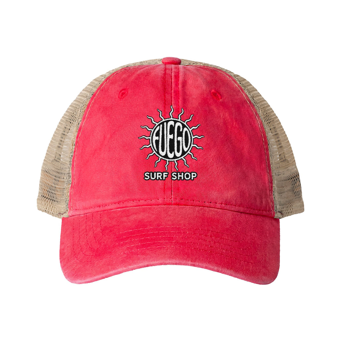Embroidered Sun Hat with Patterned Underbrim