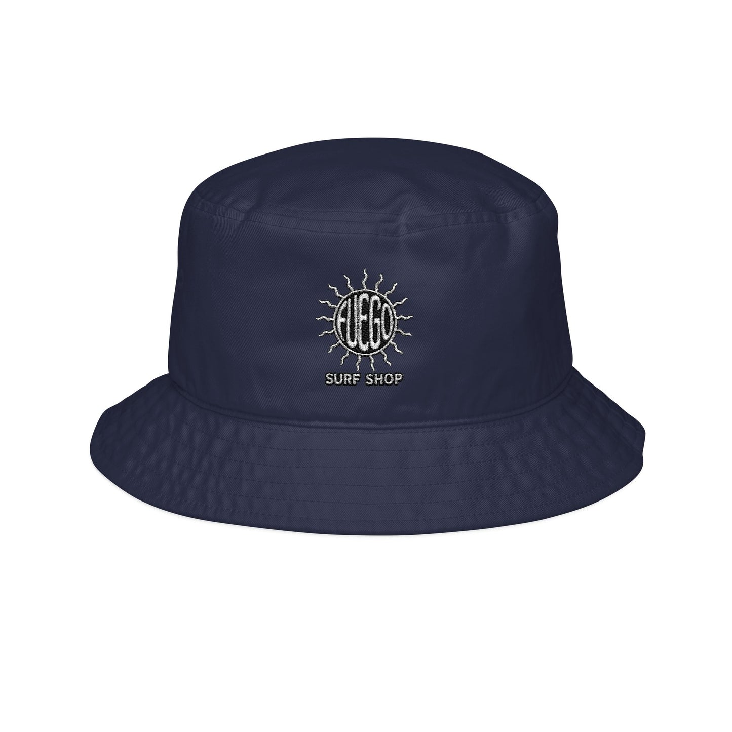 Bucket Hat — Gothic Sun Logo "Self Made" Embroidered Streetwear