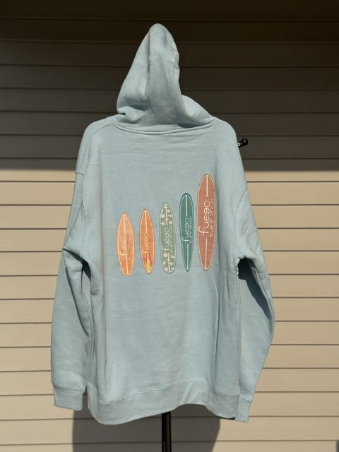 Flame Surfboard Lineup Hoodie