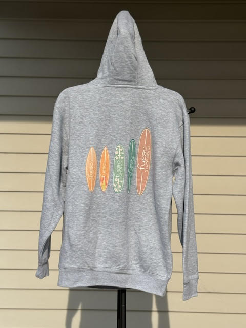 Flame Surfboard Lineup Hoodie