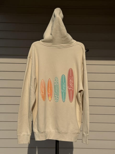 Flame Surfboard Lineup Hoodie